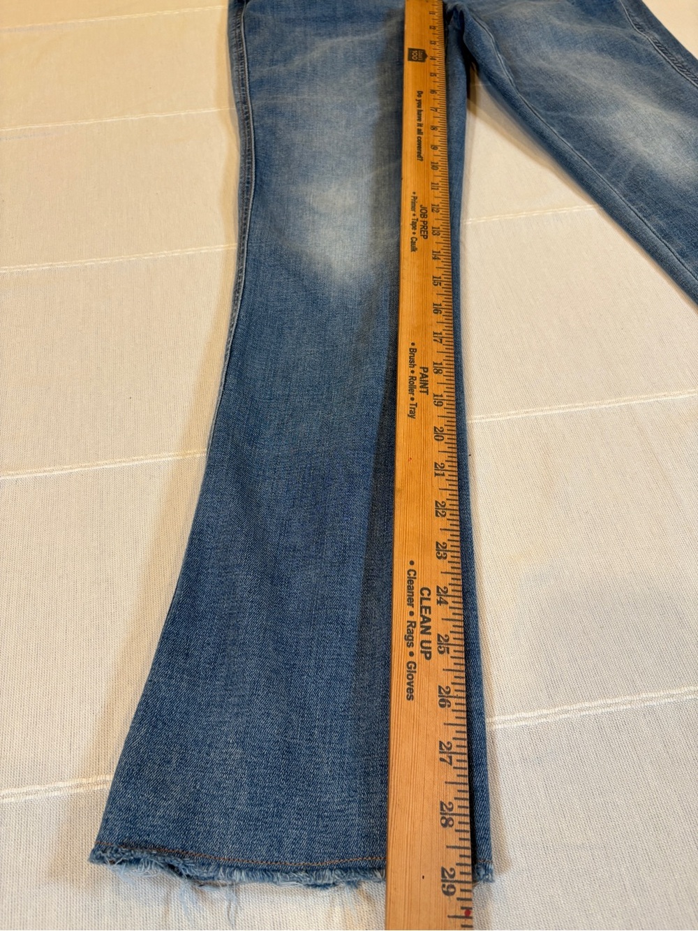 J.Jill Denim High Rise Bootcut Jeans Medium Wash Raw Hem 2P Petite - Picture 4 of 7